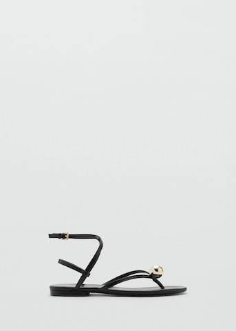 MANGO Strap Sandals 'Ful' in Black