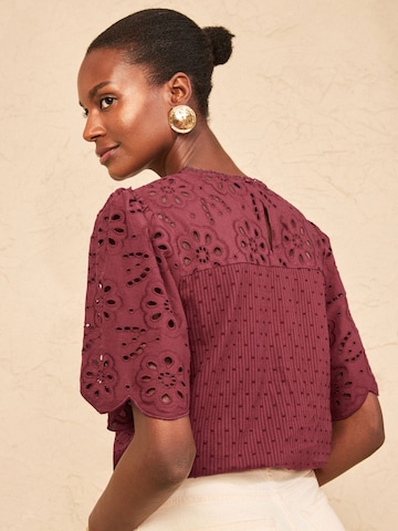 love & roses Blouse in Rood