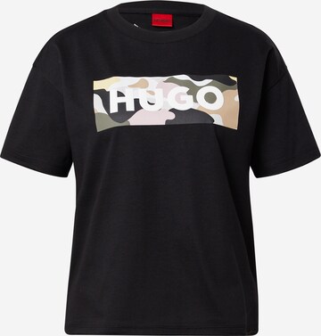 T-shirt HUGO en noir : devant