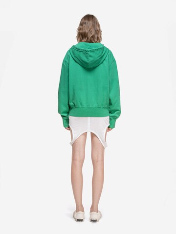 ENRAGE Sweatshirt 'RIPPED COLLAR HOODIE' i grøn