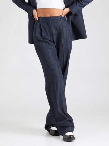 BOSS Wide Leg Bundfaltenhose 'Taleco2' in Blau: Vorderseite