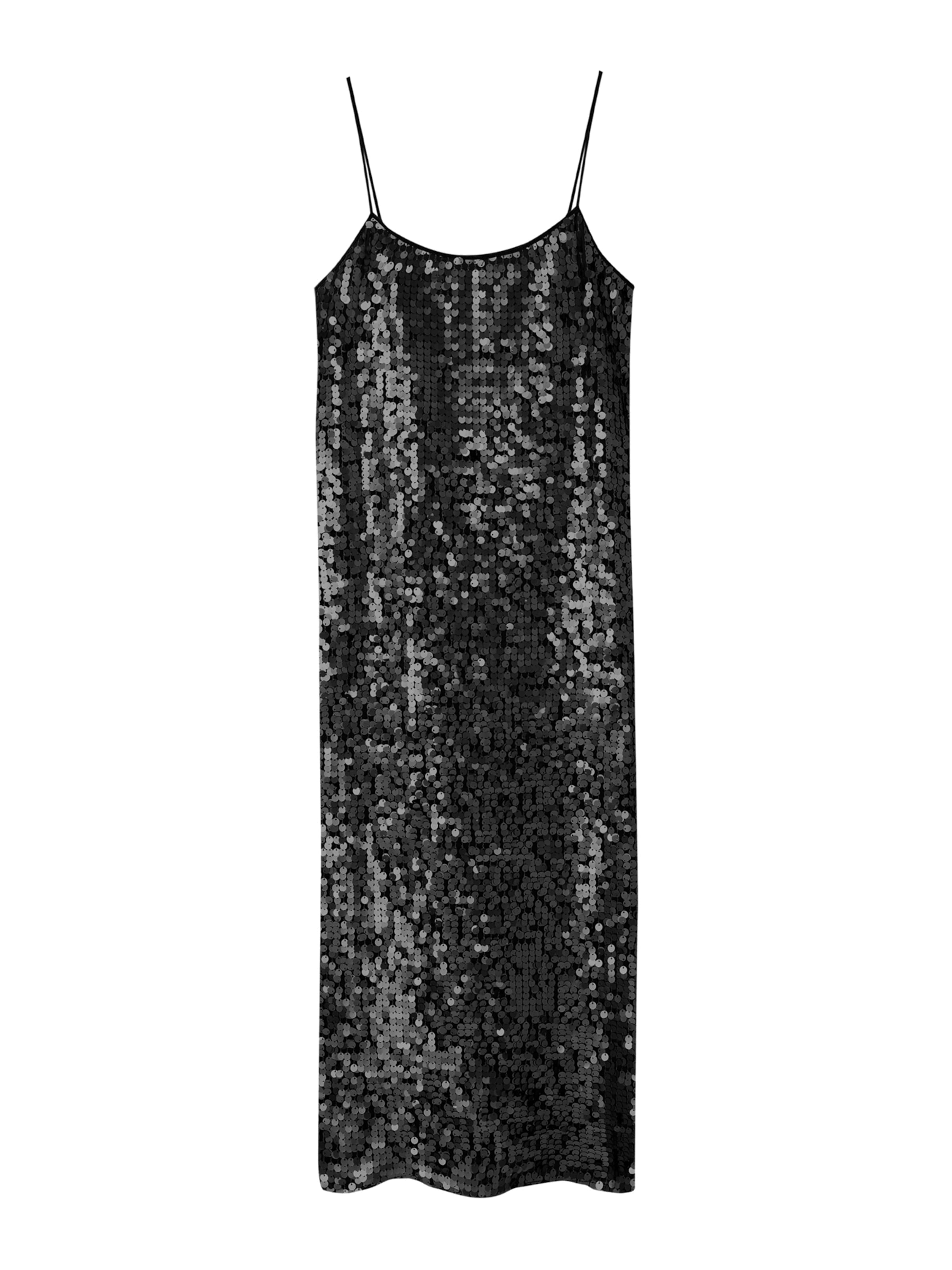 Pull&BearHaljina - crna boja: prednji dio