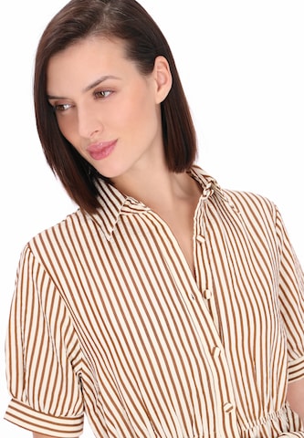 usha BLUE LABEL - Vestido camisero en marrón