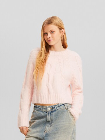 Bershka Pulóver - rózsaszín: elől