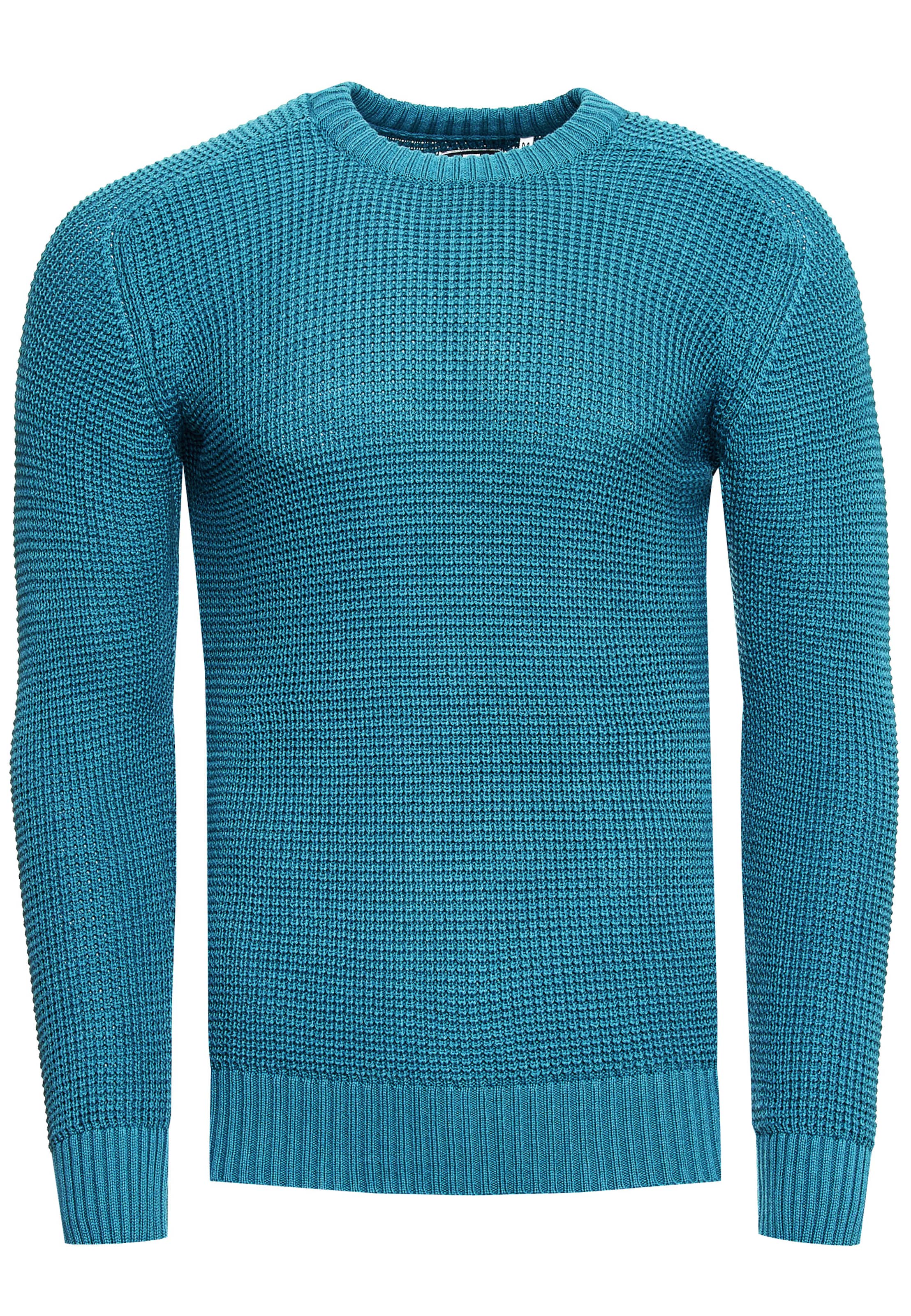 Rusty Neal Pullover in Blau: Vorderseite