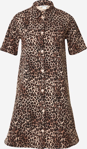 Monki Shirt Dress in Brown: front