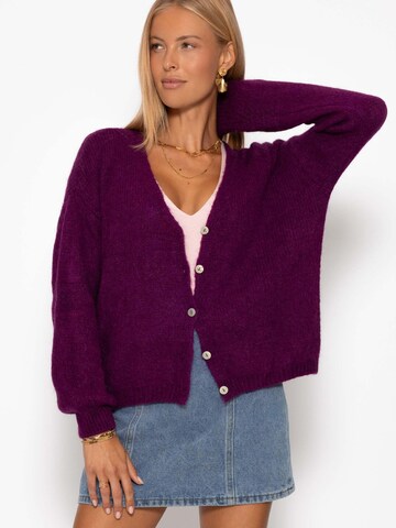 SASSYCLASSY Oversized Cardigan in Purple