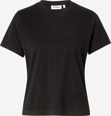 WEEKDAY T-Shirt 'Lean' in Schwarz: predná strana