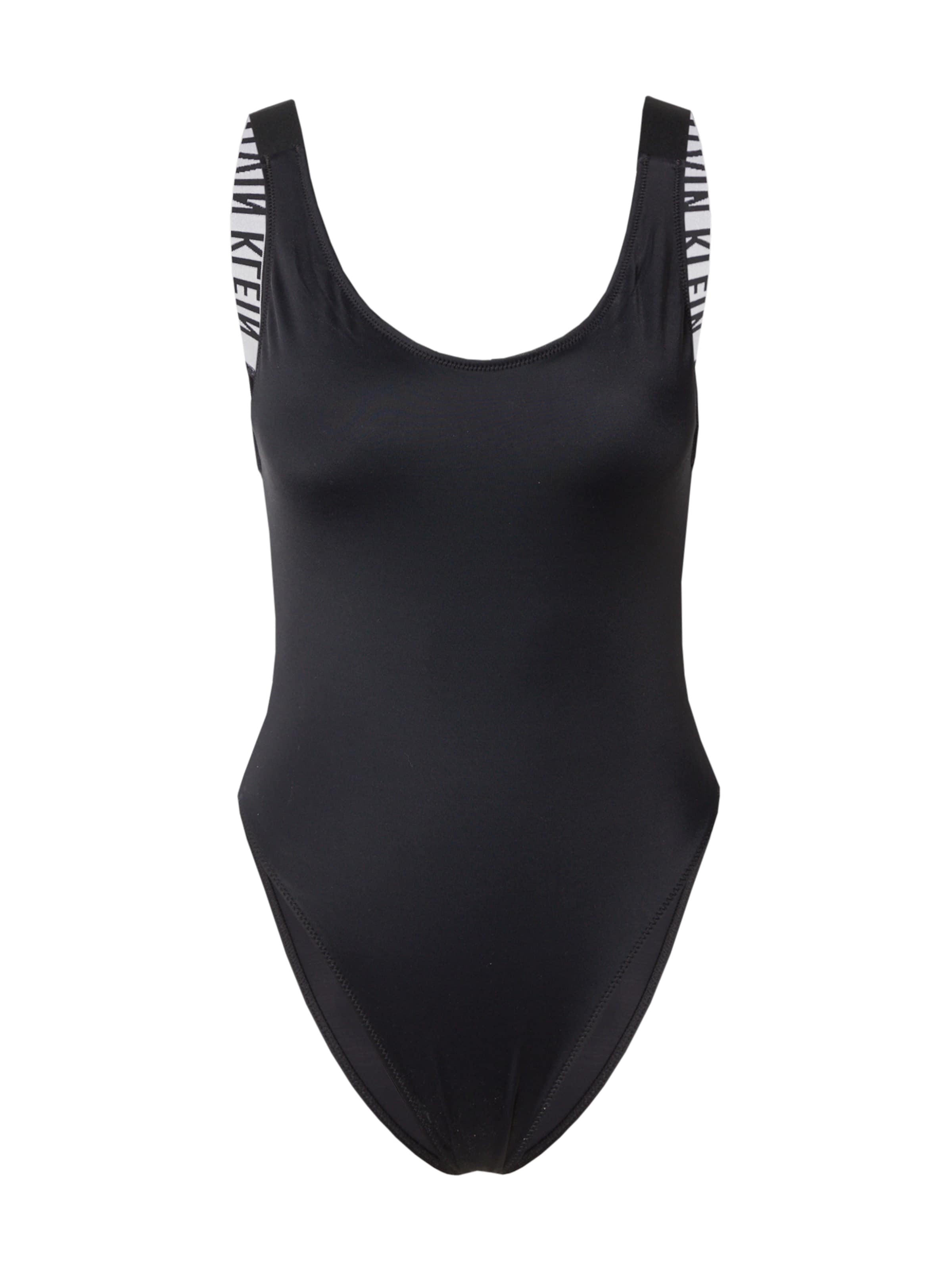 Calvin Klein Swimwear Bustier Badeanzug 'Intense Power' in Schwarz: Vorderseite