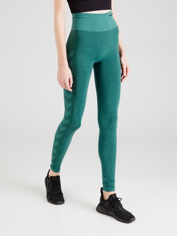 Hummel Skinny Sporthose in Blau: Vorderseite