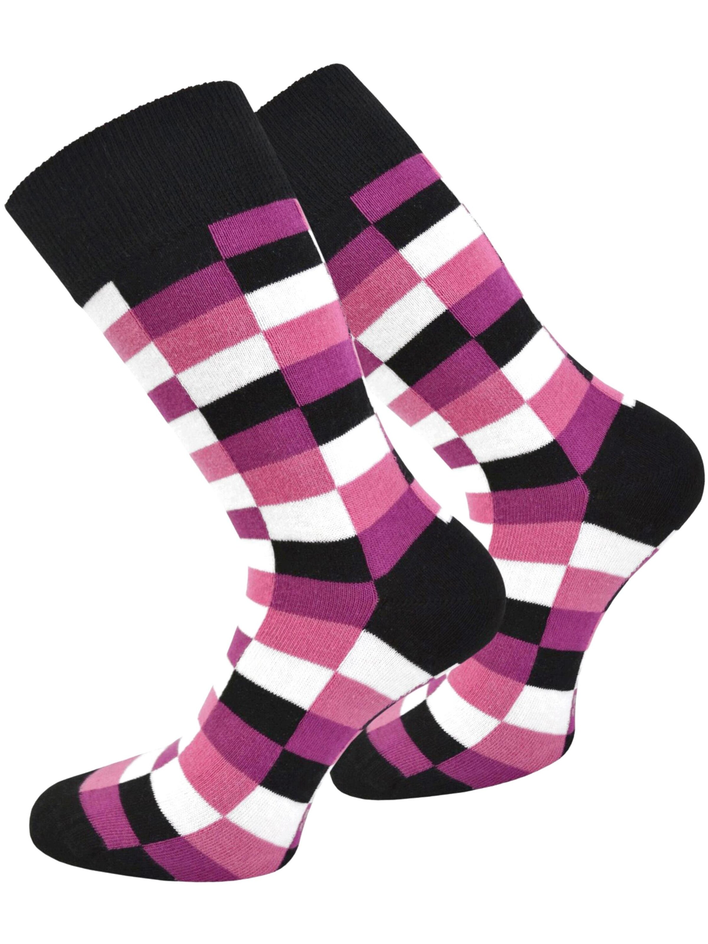 Chaussettes 'Square' normani en violet : devant