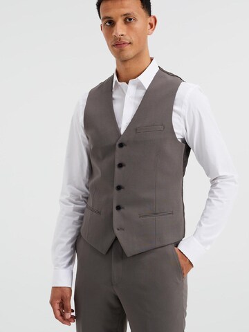 Coupe slim Gilet de costume WE Fashion en gris