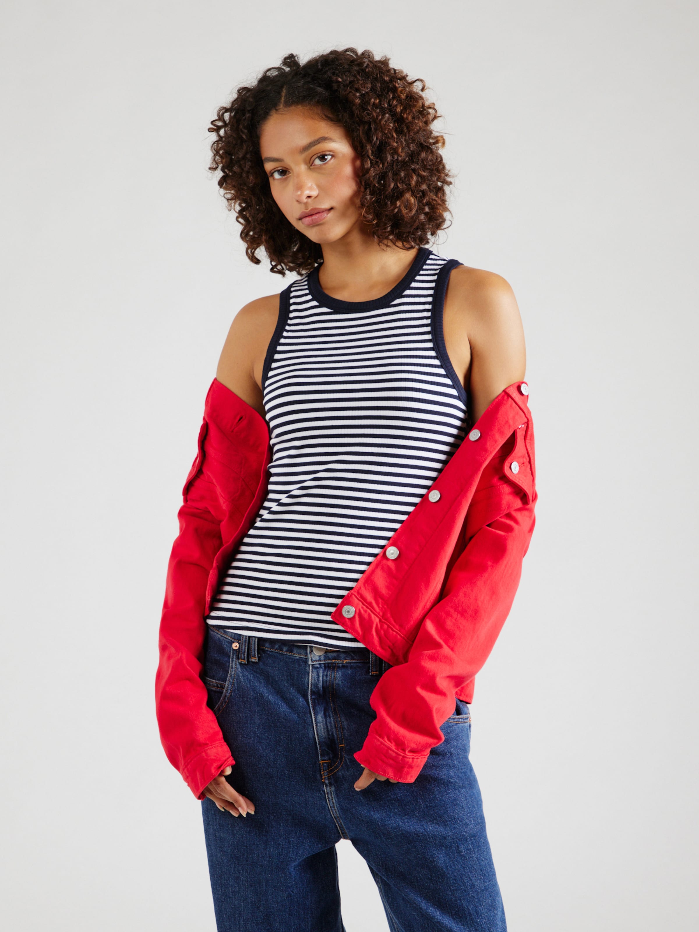 Haut TOMMY HILFIGER en Noir Blanc ABOUT YOU