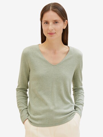 TOM TAILOR Sweater in Green: front