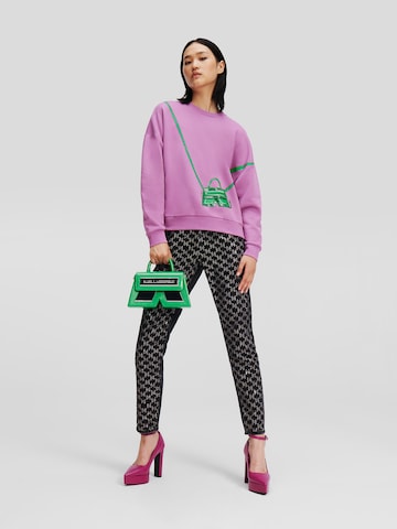 Karl Lagerfeld Sweatshirt 'IKON' i lilla