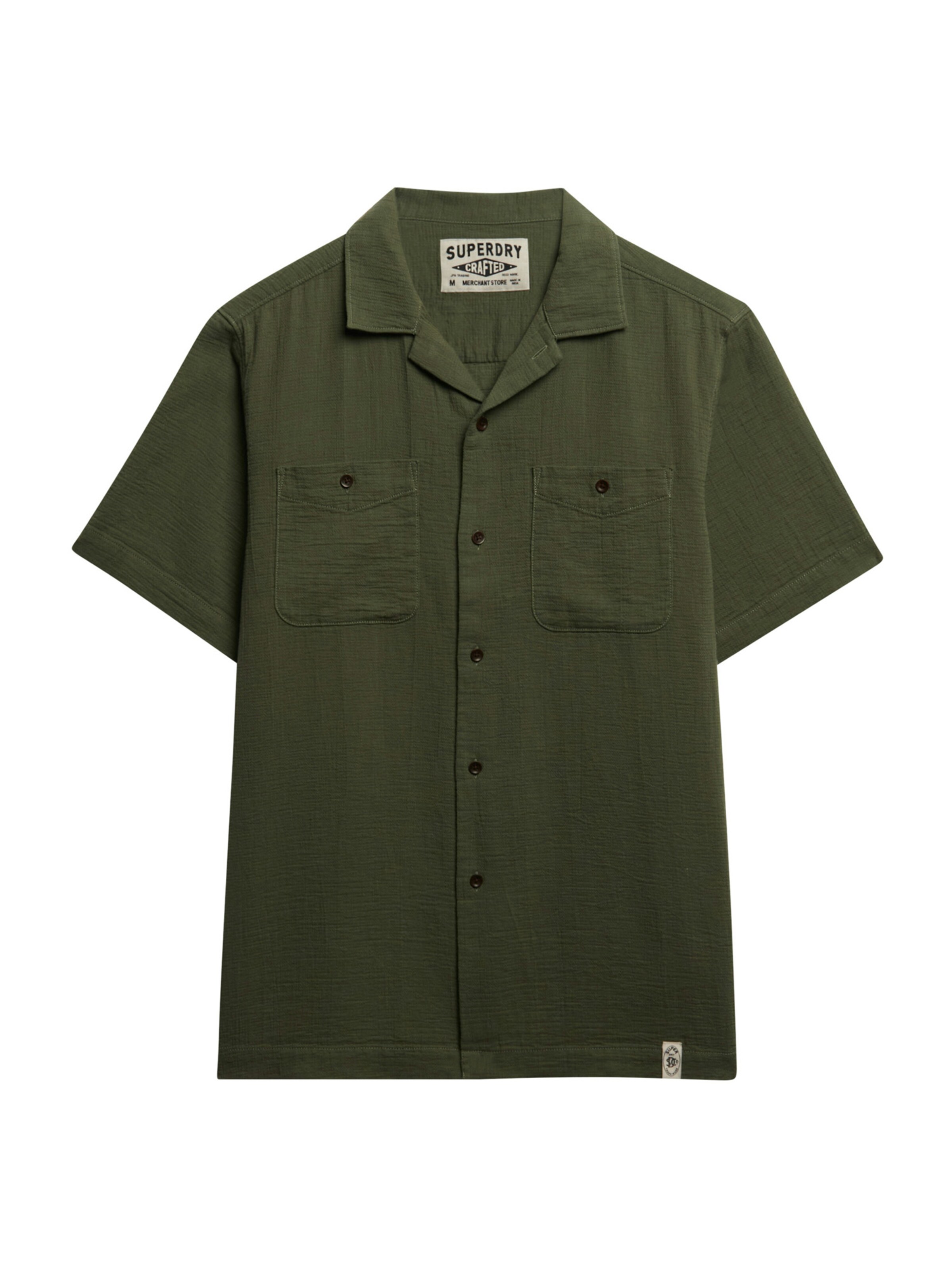 Superdry & Co Comfort fit Button Up Shirt in Green: front