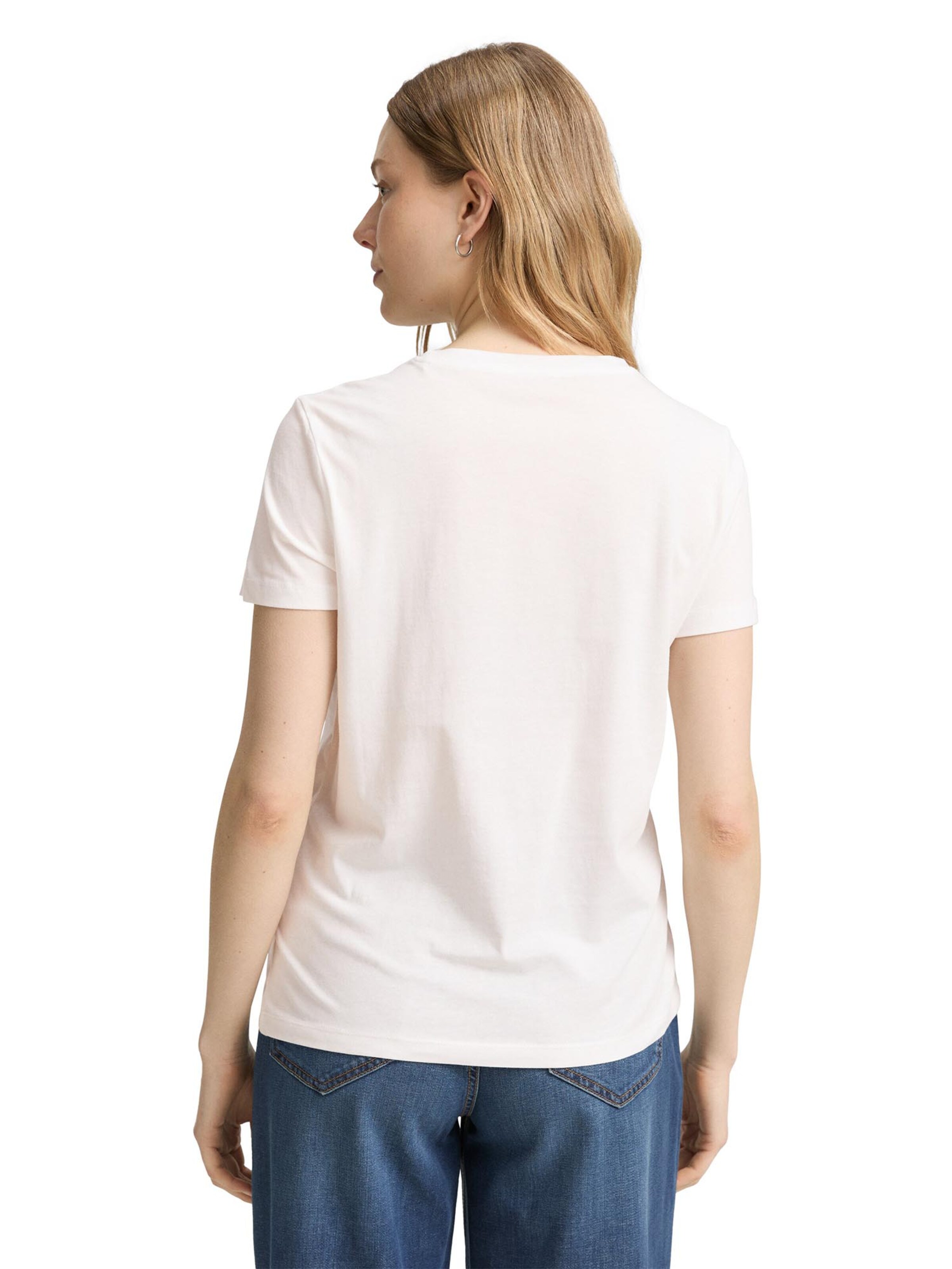 TOM TAILOR Majica | bela barva