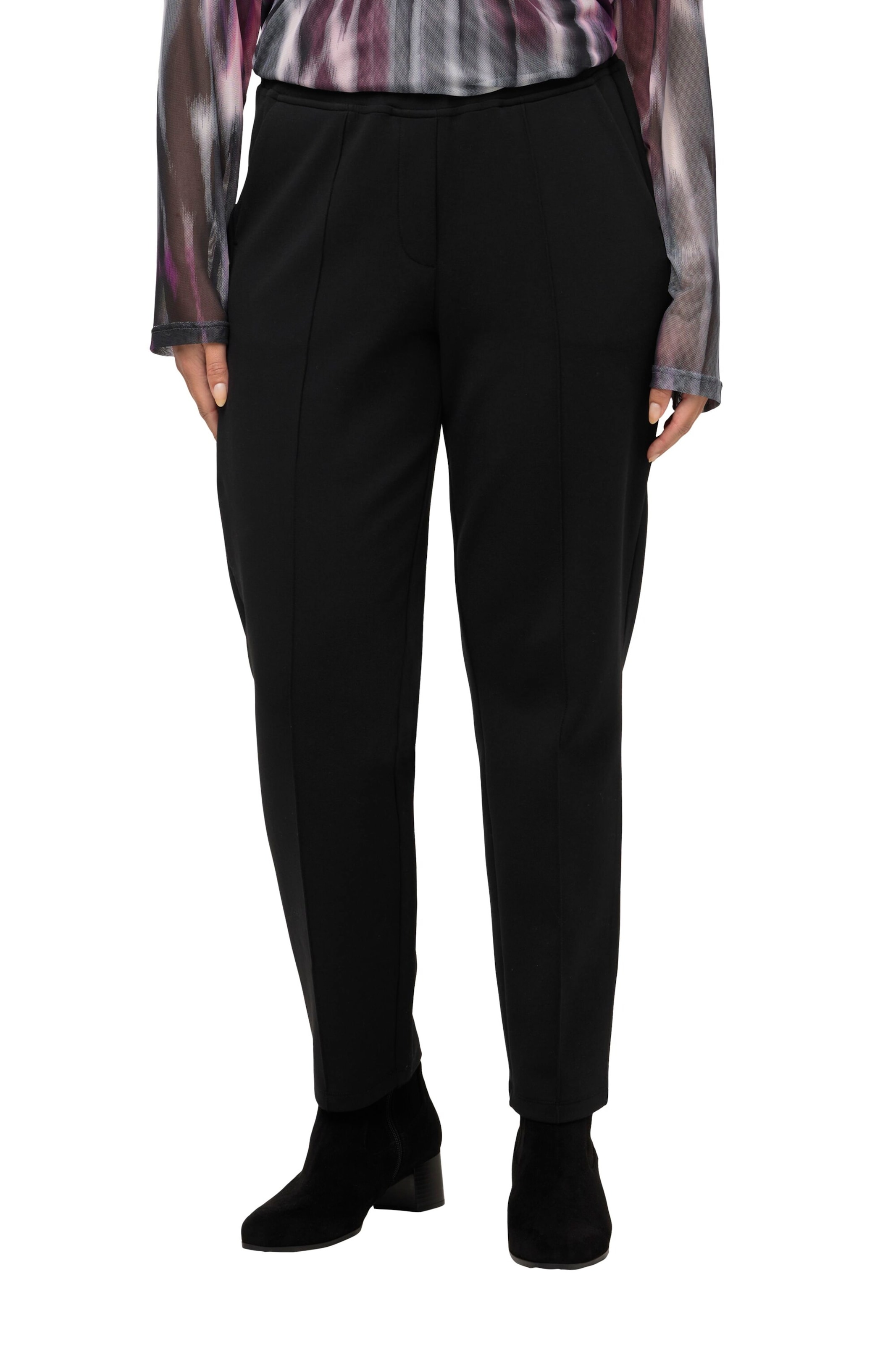 Regular Pantalon Ulla Popken en noir : devant