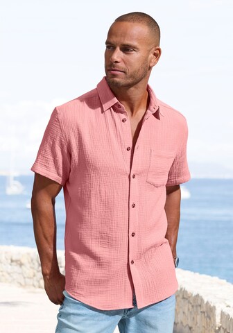 BEACH TIME Regular Fit Hemd in Pink