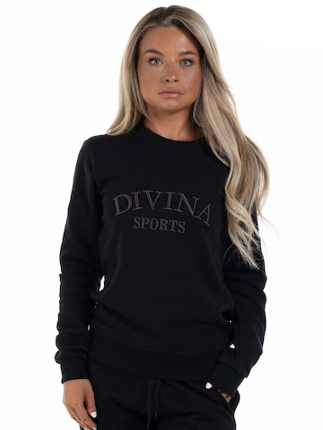 Sweat-shirt 'Core' Divina en noir : devant