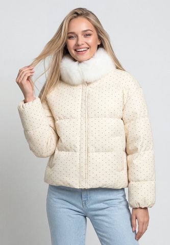 MYMO Winterjas in Beige: voorkant