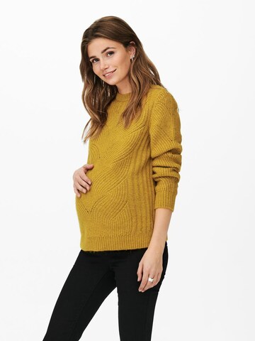 Only Maternity Sweter 'Hope' w kolorze żółty: przód