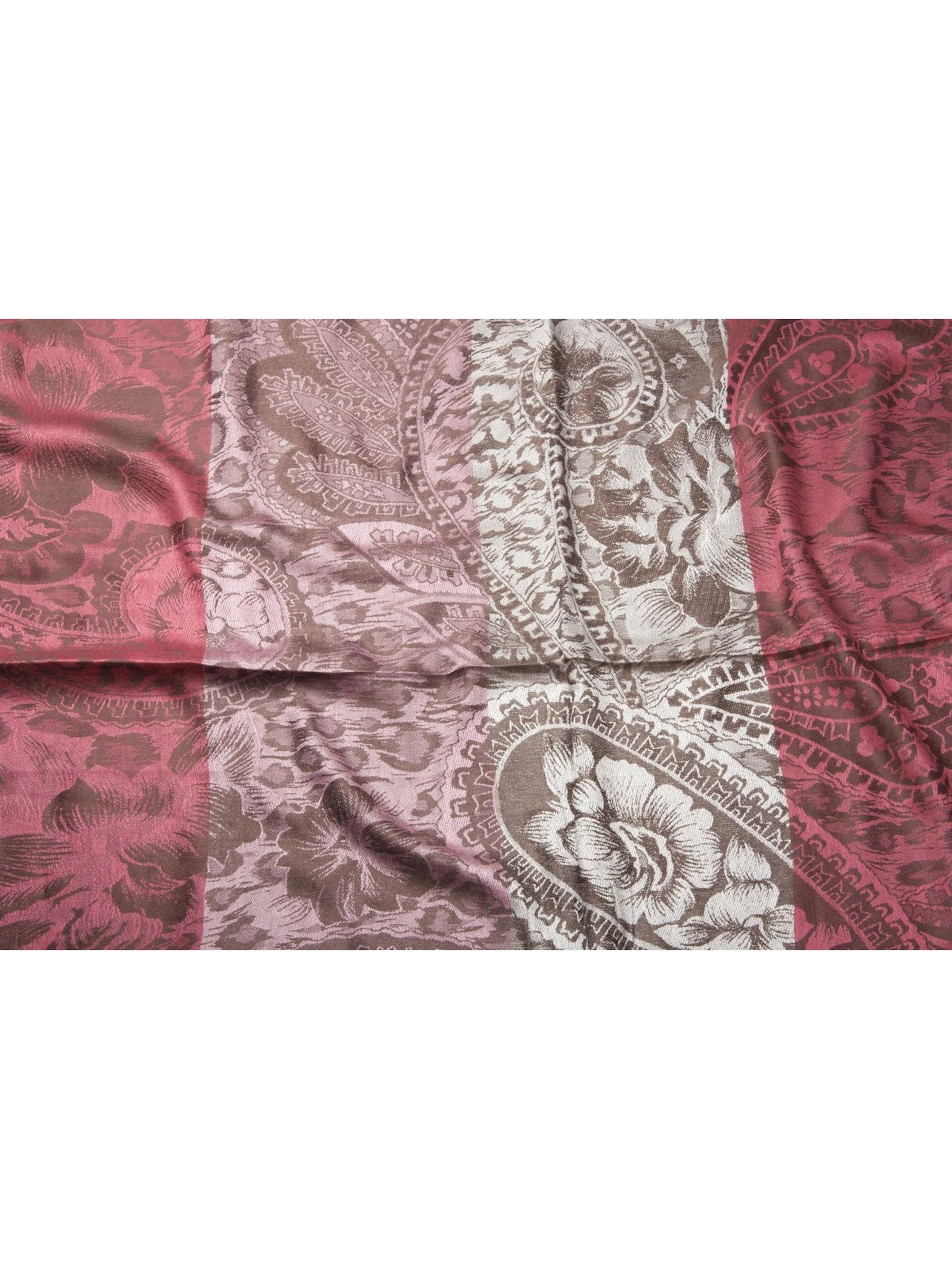 styleBREAKER Loop scarf 'Loop mit Hibiskus Blüten und Paisley Muster' in Orange