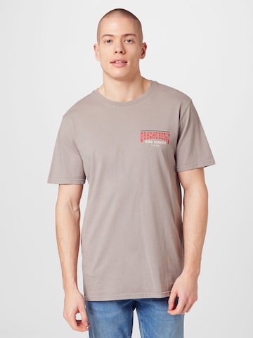 King Kerosin T-Shirt 'Psychedelic' in Grau: predná strana