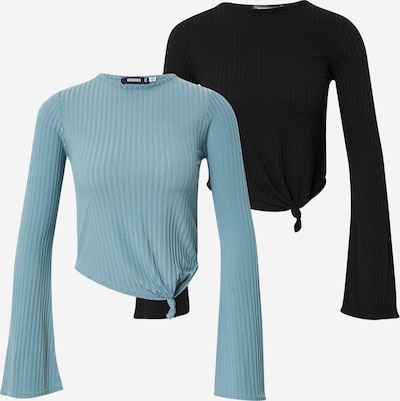 Missguided Shirt in hellblau / schwarz, Produktansicht