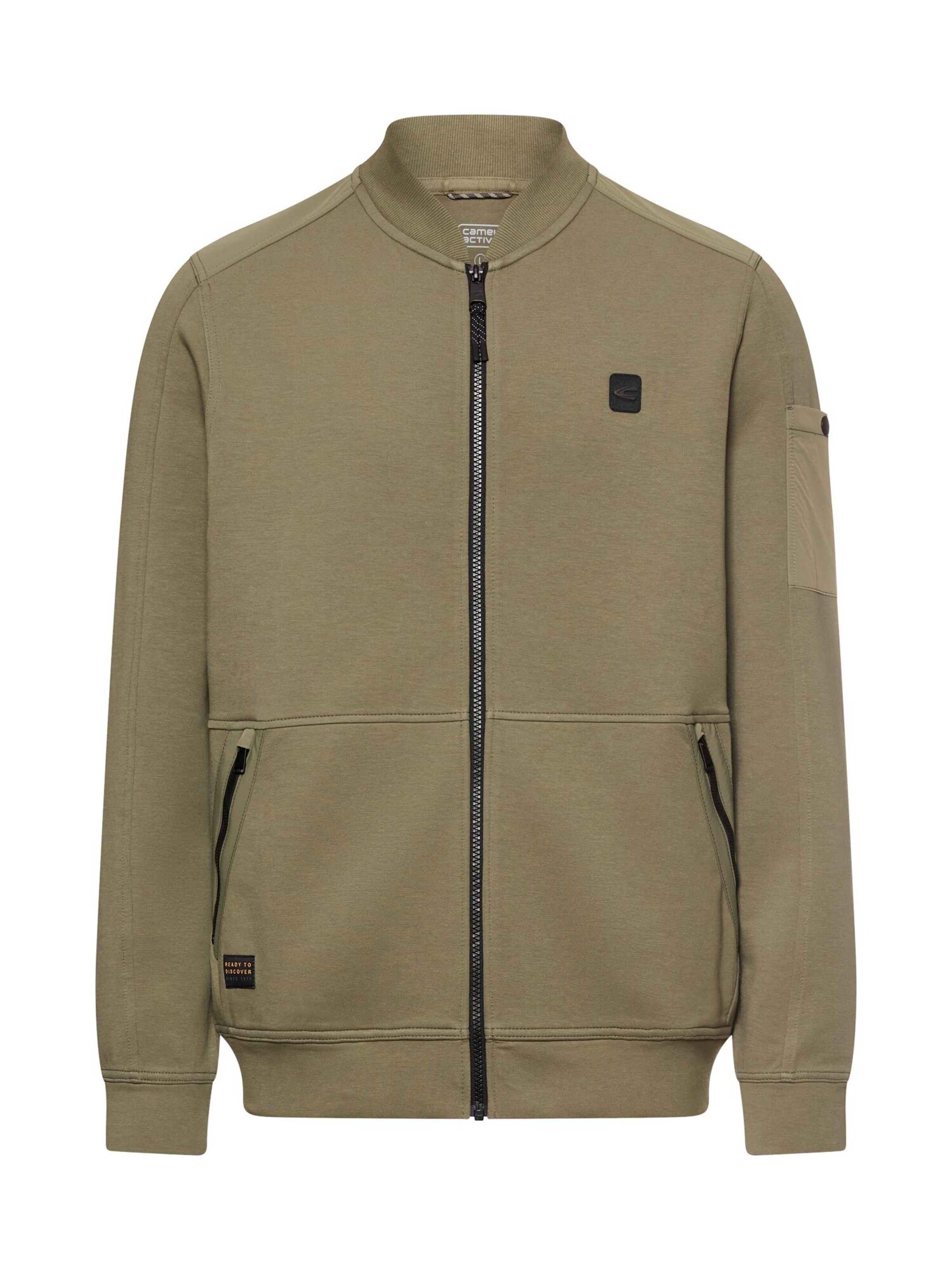 CAMEL ACTIVE Zip-Up Hoodie 'fleXXXactive' in Green: front