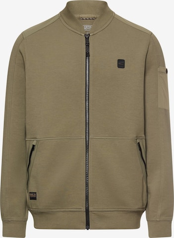 CAMEL ACTIVE Zip-Up Hoodie 'fleXXXactive' in Green: front