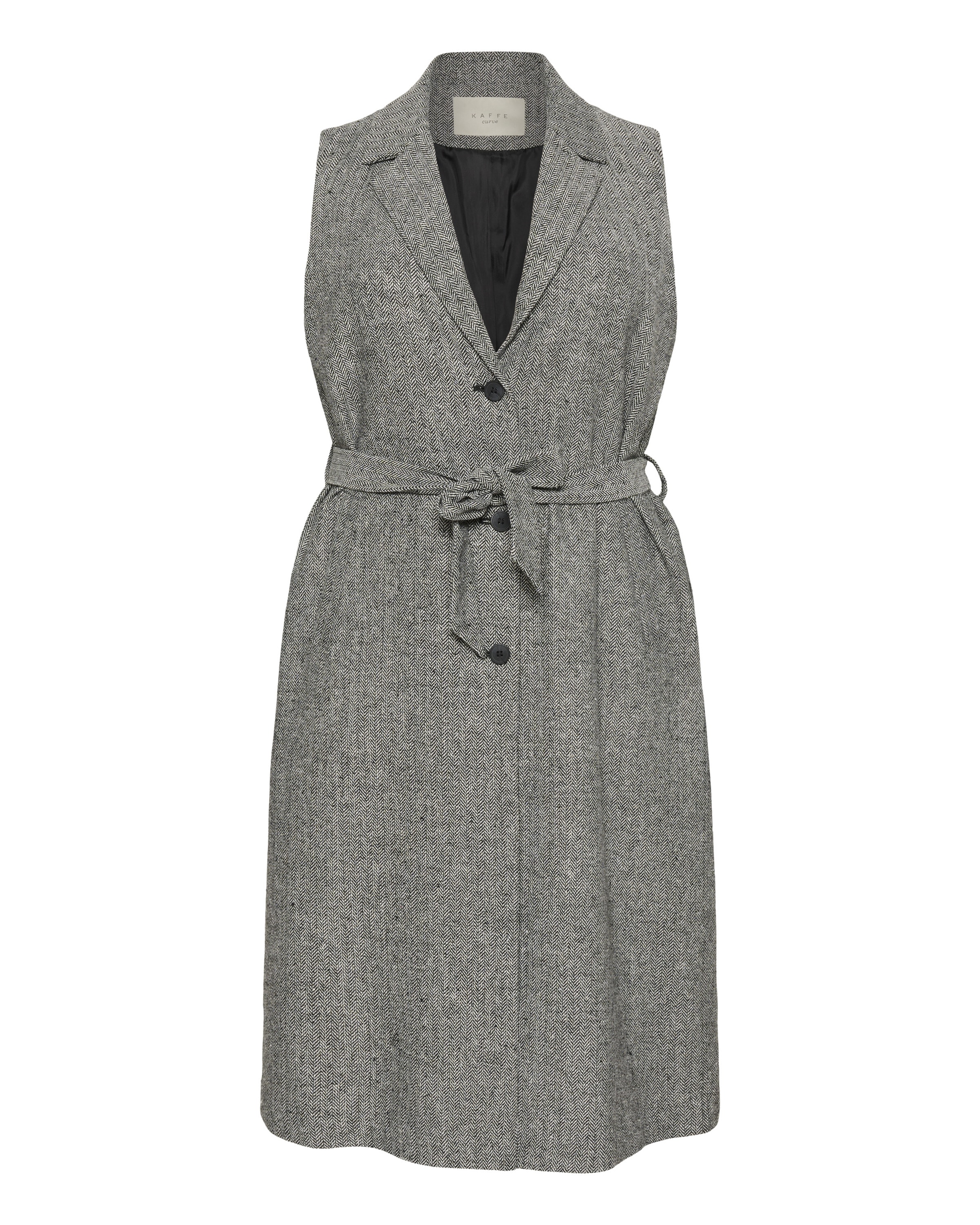 KAFFE CURVE Vest 'KCThilla' i grå: forside