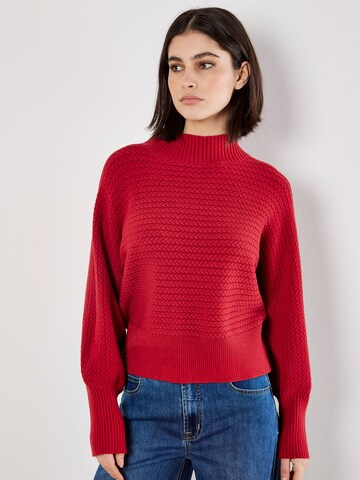 Pull-over ' ' Apricot en rouge : devant