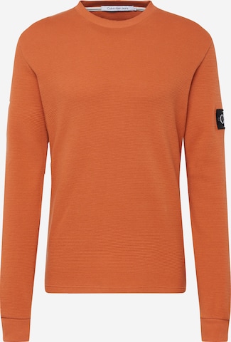 T-Shirt Calvin Klein Jeans en marron : devant
