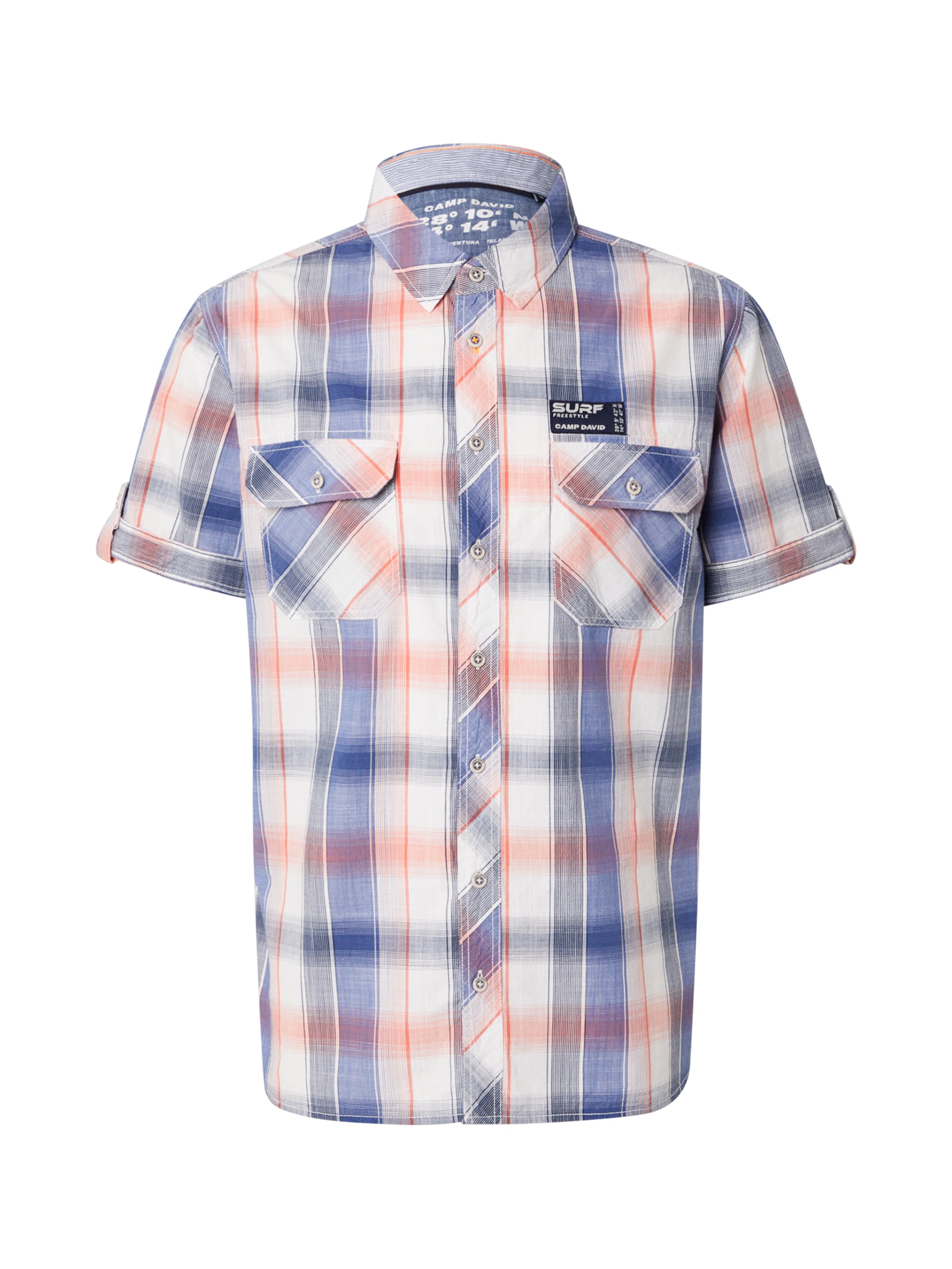 CAMP DAVID - Ajuste regular Camisa en naranja: frente