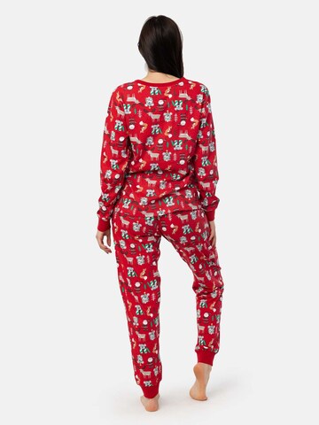 LEAFLETIC Pyjama 'Leafletic Women’s Christmas Pajama Set' in Rot