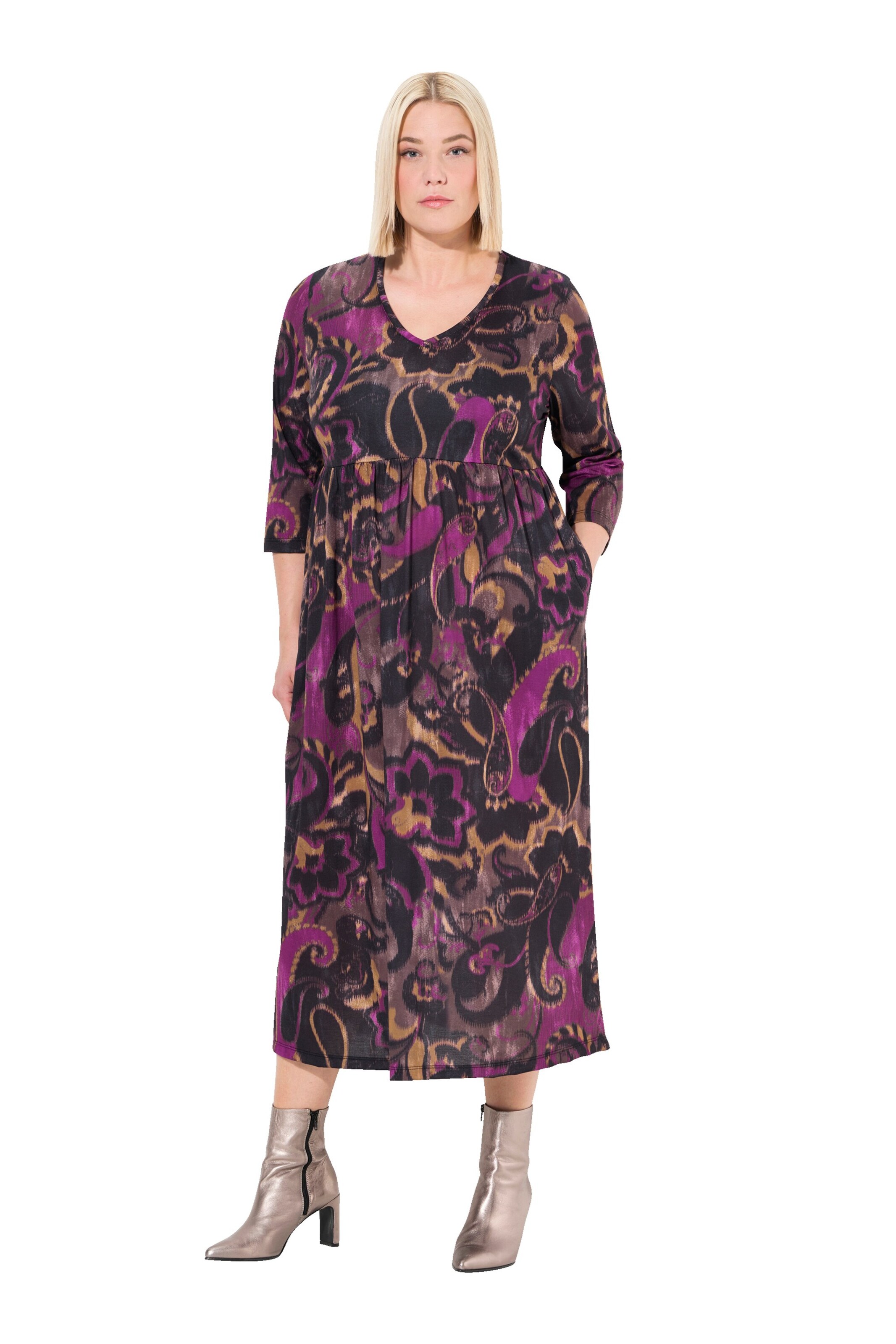 Ulla Popken Kleid in Lila: Vorderseite