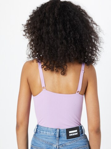 PIECES Shirt Bodysuit in Purple