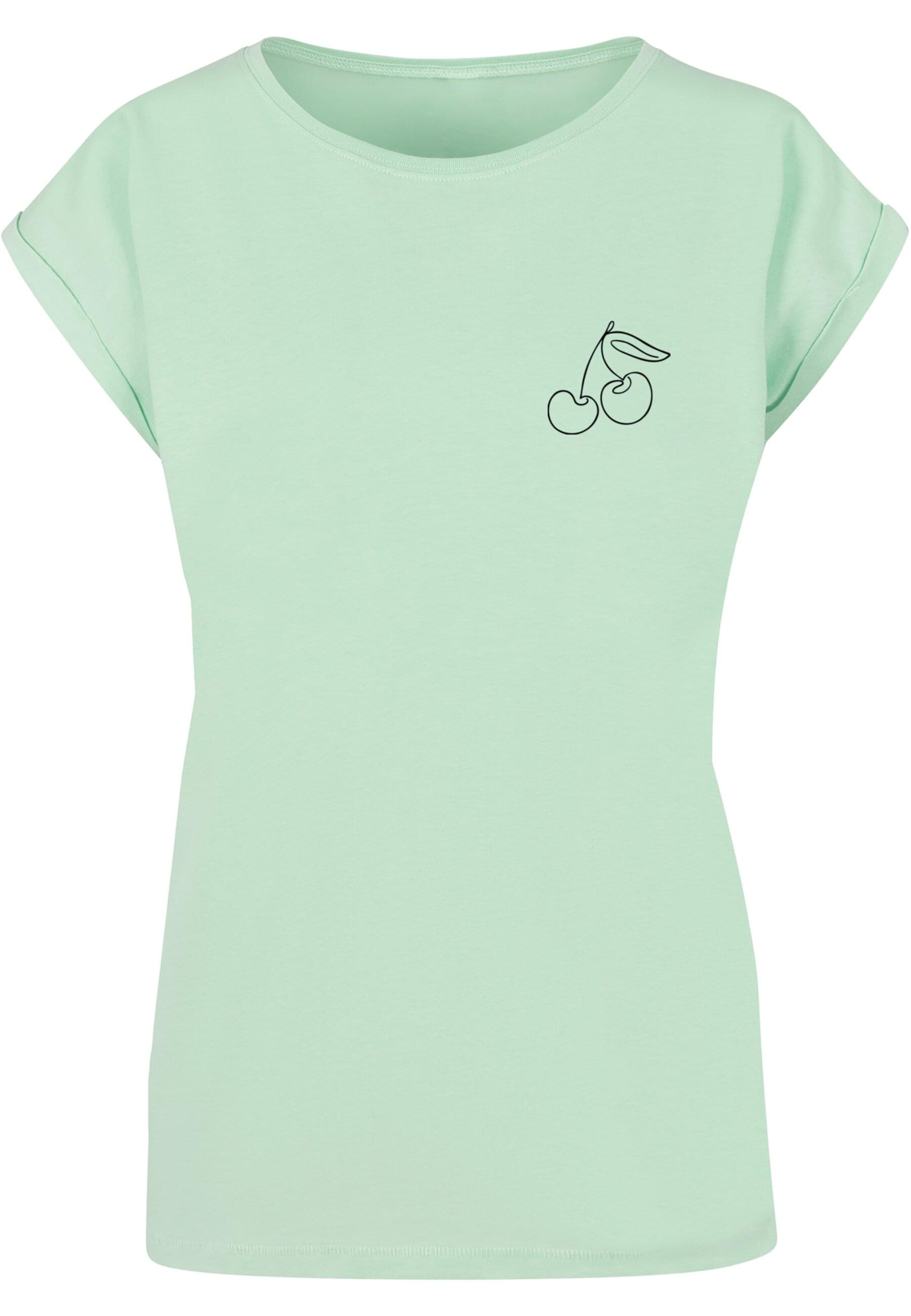 Tricou 'Cherry' de la Merchcode pe verde: față