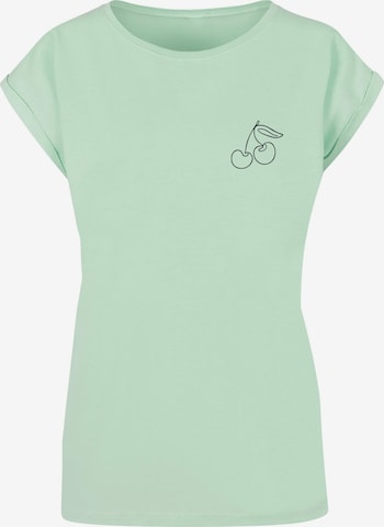 Merchcode T-Shirt 'Cherry' in Grün: Vorderseite
