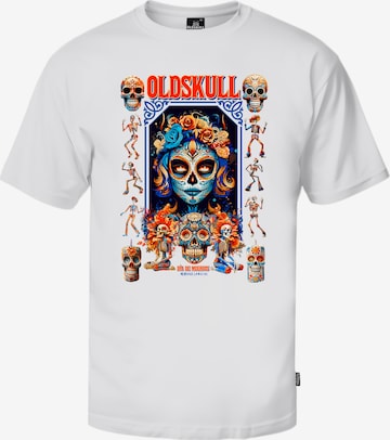 Oldskull Shirt 'Xtreme Shugamama' in White: front