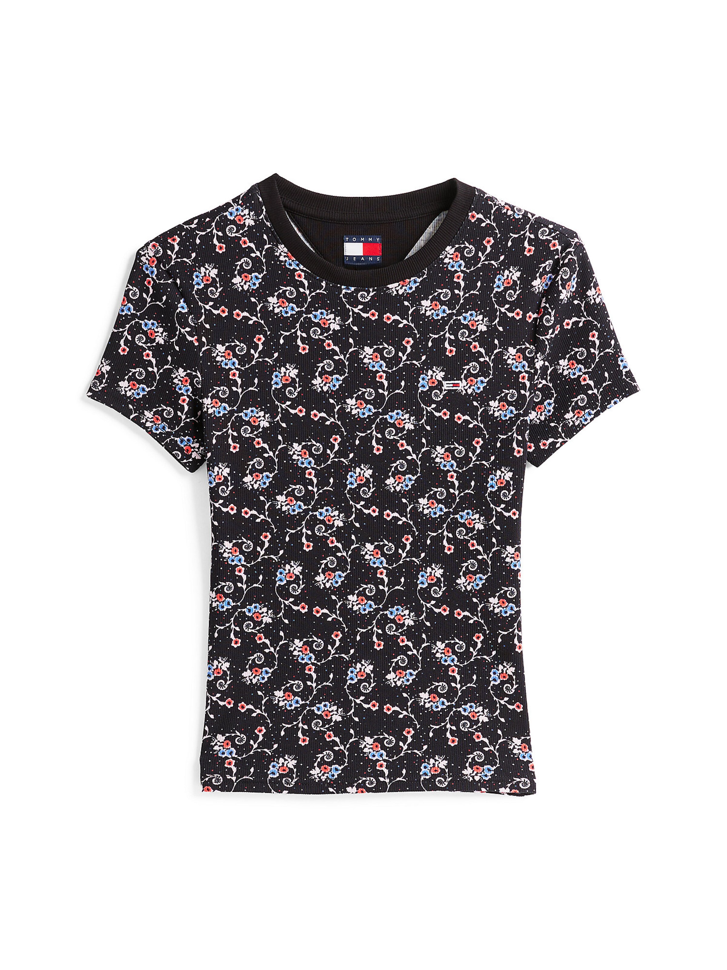 T-shirt Tommy Jeans en noir : devant