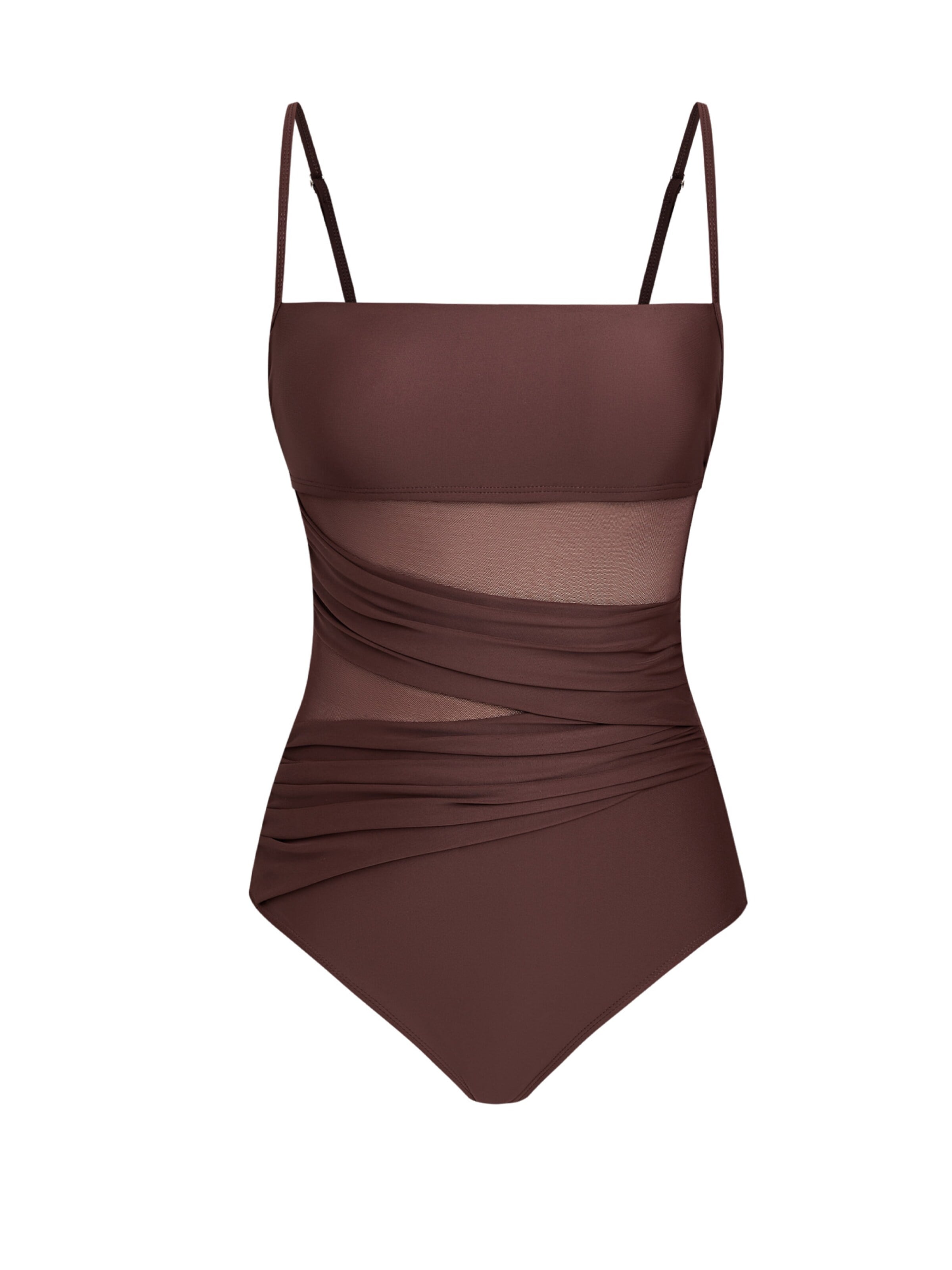 Cupshe Bralette Swimsuit 'DAA12E5K005JJ' in Brown: front
