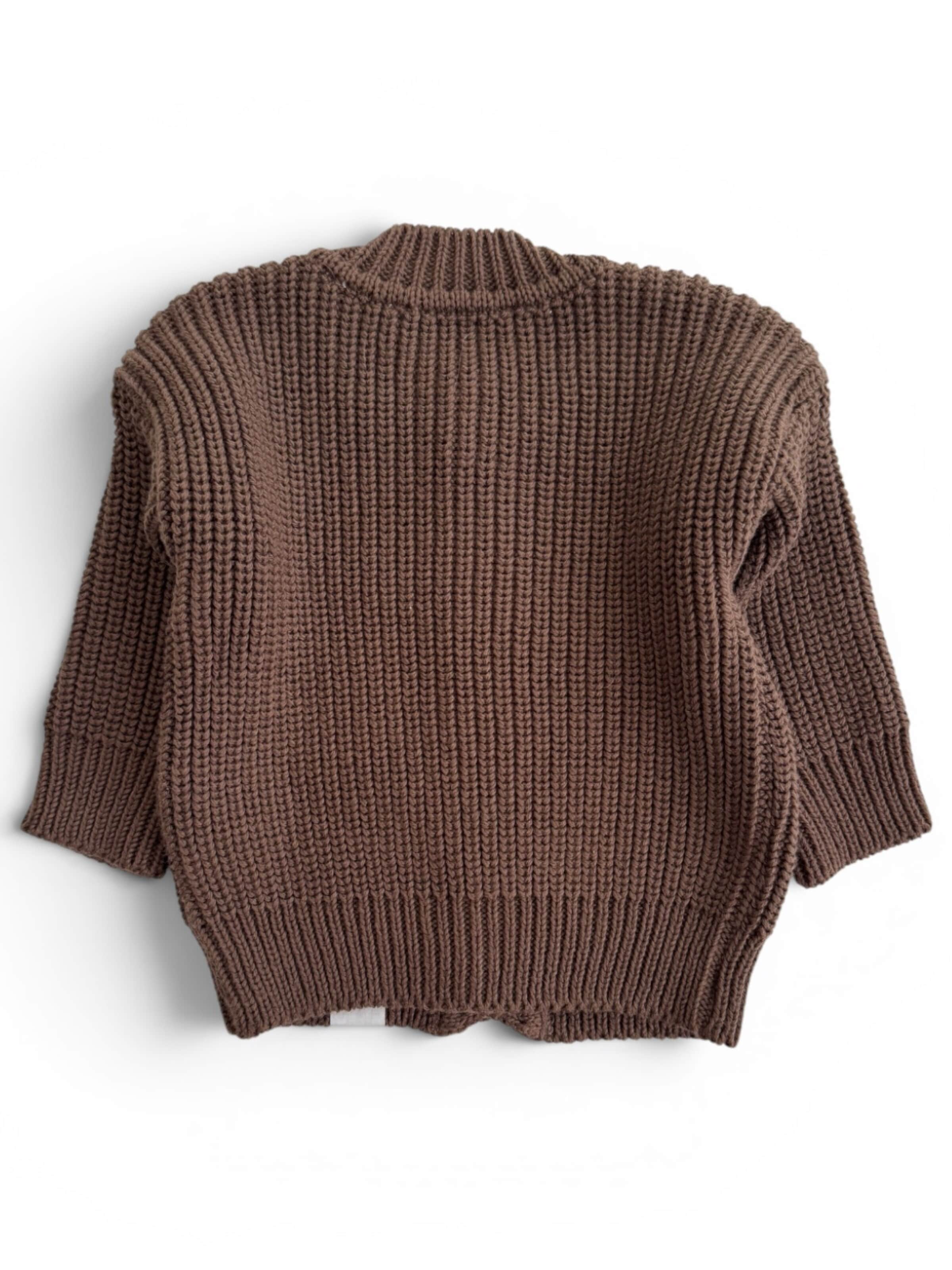 KURTI & FRIEDA Strickjacke 'Chunky Knit'‌‌ in Braun