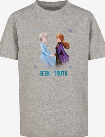 F4NT4STIC Shirt 'Disney Frozen 2 Elsa And Anna Seek The Truth' in Grey: front