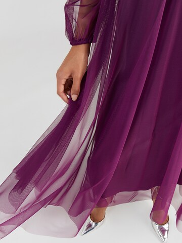 Frock and Frill Evening dress in Purple