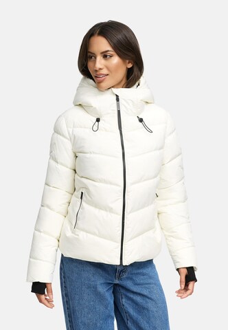Veste d’hiver MARIKOO en blanc : devant