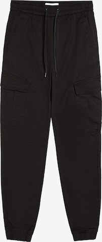 Pantaloni cargo di Bershka in nero: frontale