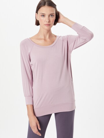 CURARE Yogawear Funkční tričko 'Flow' – pink: přední strana