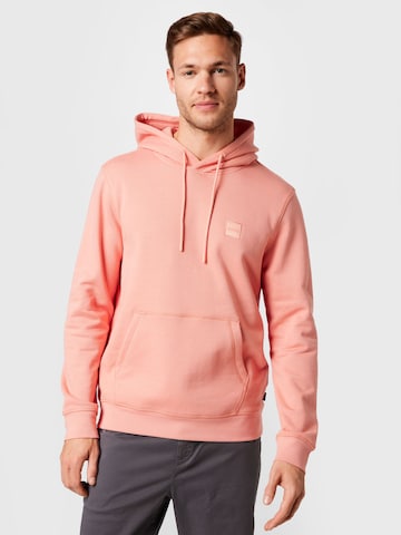 BOSS Sweatshirt 'Wetalk' in Pink: front